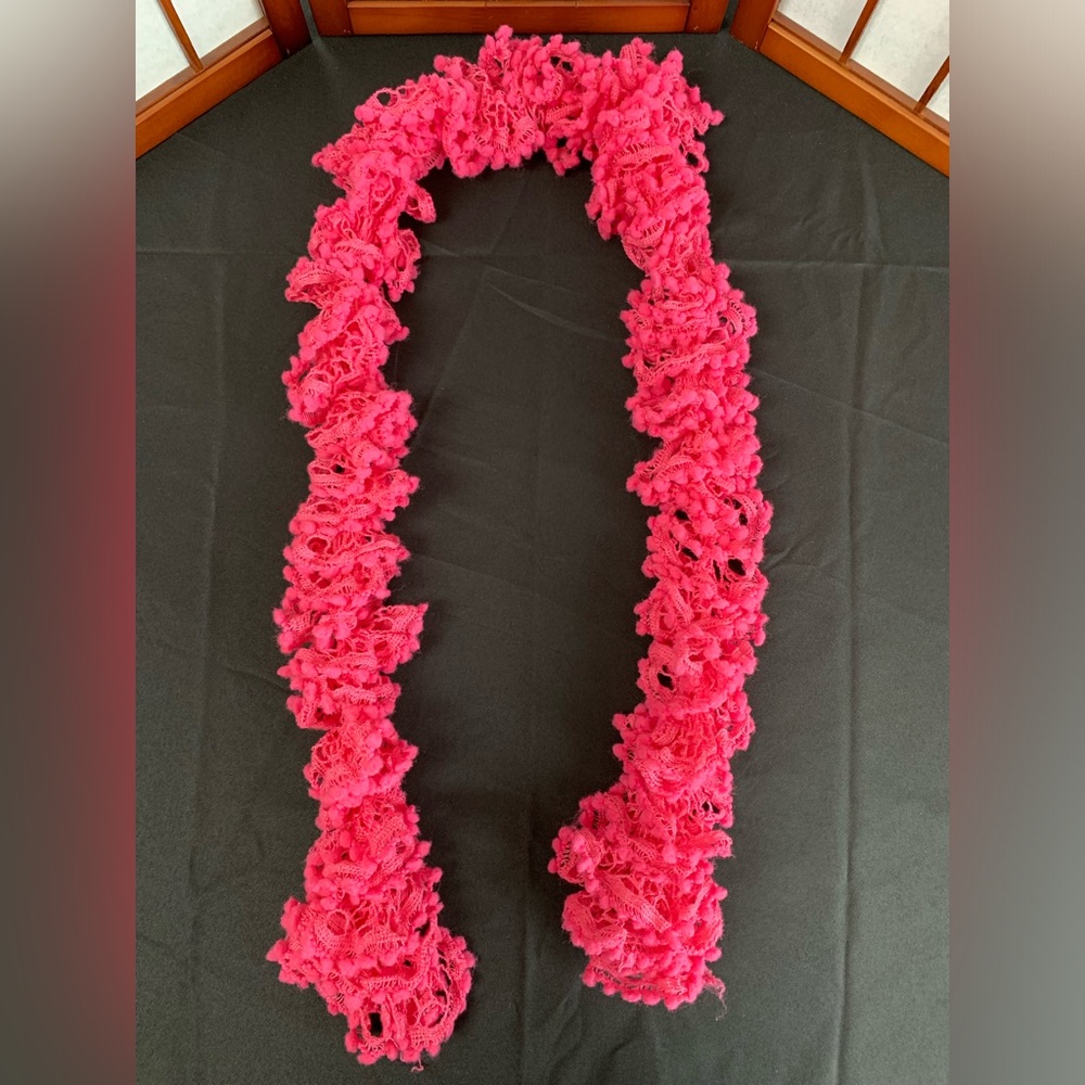 Handmade Scarf. Stylish Art Hand made. Like New. Pink Color
